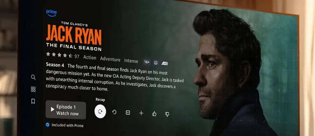 Una schermata di streaming su Amazon mostra 